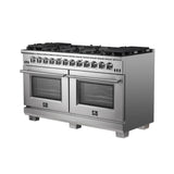 Forno 60" Capriasca Gas Range with 10 Burners and 200,000 BTUs - FFSGS6260-60