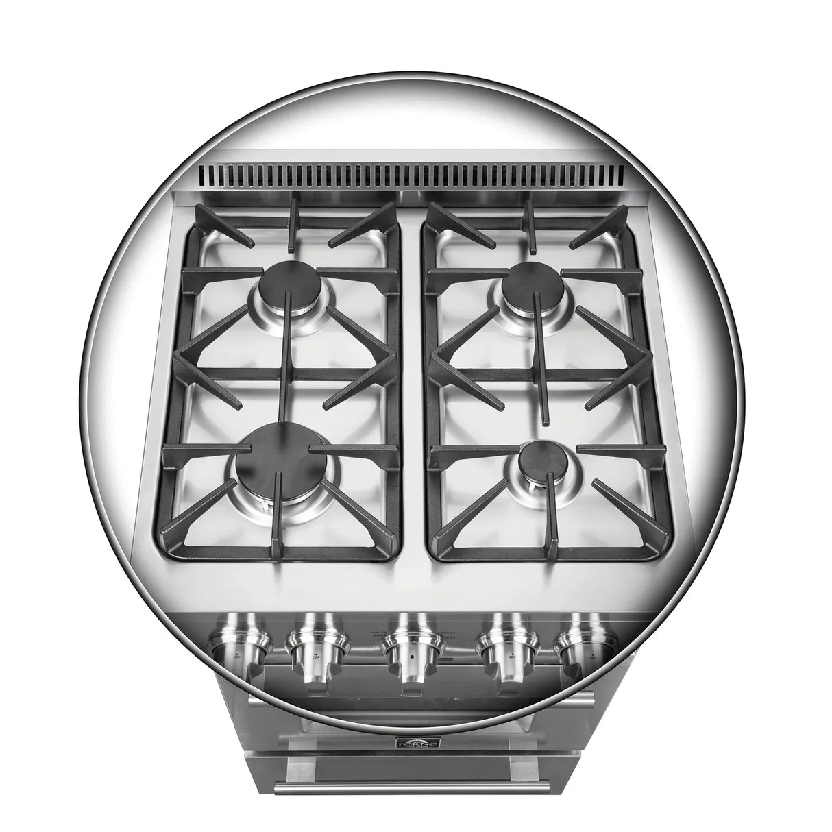 Forno 24" Breno Gas Range with 4 Burners and 38,000 BTUs in Stainless Steel - FFSGS6272-24