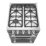 Forno 24" Breno Gas Range with 4 Burners and 38,000 BTUs in Stainless Steel - FFSGS6272-24