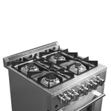 Forno 24" Breno Gas Range with 4 Burners and 38,000 BTUs in Stainless Steel - FFSGS6272-24