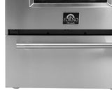 Forno 24" Breno Gas Range with 4 Burners and 38,000 BTUs in Stainless Steel - FFSGS6272-24