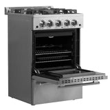 Forno 24" Breno Gas Range with 4 Burners and 38,000 BTUs in Stainless Steel - FFSGS6272-24