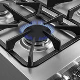 Forno 24" Breno Gas Range with 4 Burners and 38,000 BTUs in Stainless Steel - FFSGS6272-24