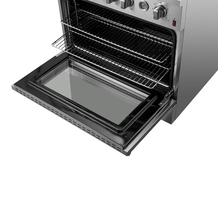 Forno Marco 36" Gas Range with 6 Burners, 5.36 cu.ft. Convection Oven, and Temperature Gauge in Stainless Steel - FFSGS6277-36