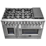 Forno Massimo 48″ Freestanding French Door Dual Fuel Range with 8 Burners - FFSGS6325-48