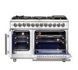 Forno Massimo 48″ Freestanding French Door Dual Fuel Range with 8 Burners - FFSGS6325-48