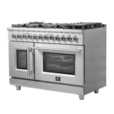 Forno Massimo 48″ Freestanding French Door Dual Fuel Range with 8 Burners - FFSGS6325-48