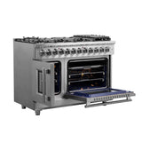 Forno Massimo 48″ Freestanding French Door Dual Fuel Range with 8 Burners - FFSGS6325-48