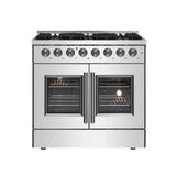 Forno 36-Inch Galiano Dual Fuel Range with 6 Gas Burners, 83,000 BTUs, & French Door Electric Oven in Stainless Steel (FFSGS6356-36)