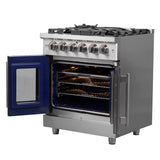 Forno Massimo 30-Inch French Door Gas Range in Stainless Steel (FFSGS6439-30)