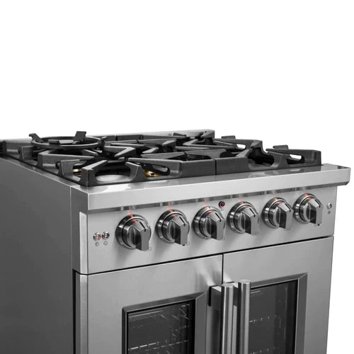 Forno Massimo 30-Inch French Door Gas Range in Stainless Steel (FFSGS6439-30)