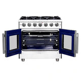 Forno Massimo 36-Inch French Door Gas Range in Stainless Steel (FFSGS6439-36)