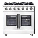 Forno Massimo 36-Inch French Door Gas Range in Stainless Steel (FFSGS6439-36)