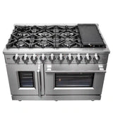 Forno Massimo 48-Inch French Door Gas Range in Stainless Steel (FFSGS6439-48)