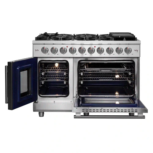 Forno Massimo 48-Inch French Door Gas Range in Stainless Steel (FFSGS6439-48)