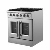 Forno 30-Inch Vittorio French Door Gas Range with 5 Sealed Burners and 68,000 BTUs in Stainless Steel - FFSGS6444-30