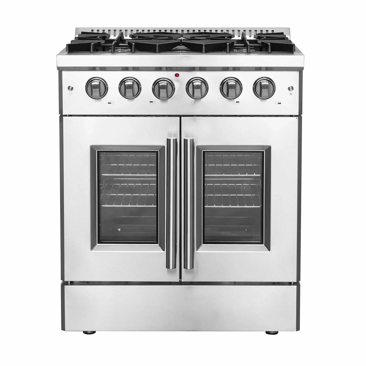 Forno 30-Inch Vittorio French Door Gas Range with 5 Sealed Burners and 68,000 BTUs in Stainless Steel - FFSGS6444-30