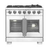 Forno 36-Inch Capriasca Gas Range with 6 Burners, 120,000 BTUs, & French Door Gas Oven in Stainless Steel - FFSGS6460-36