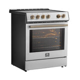 Forno Leonardo Espresso 30-Inch Induction Range in Stainless Steel (FFSIN0982-30)