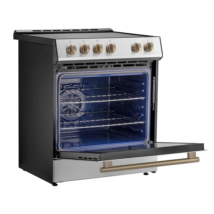 Forno Leonardo Espresso 30-Inch Induction Range in Stainless Steel (FFSIN0982-30)