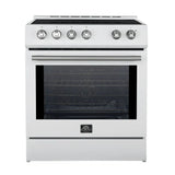 Forno Leonardo Espresso 30-Inch Slide-In White Induction Range - FFSIN0982-30WHT