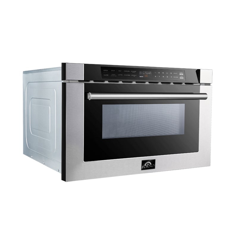 Forno 24 inch Microwave Drawer In Stainless Steel - Professional, FMWDR300024