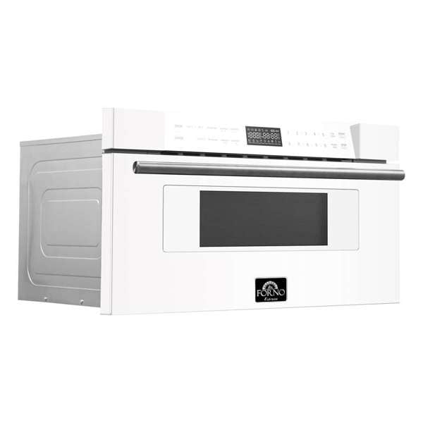 Forno Espresso Capoliveri 30" Microwave Drawer in White, 1.2 cu.ft., 1000 Watt, Defrost Rack - FMWDR3000-30WHT