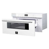 Forno Espresso Capoliveri 30" Microwave Drawer in White, 1.2 cu.ft., 1000 Watt, Defrost Rack - FMWDR3000-30WHT