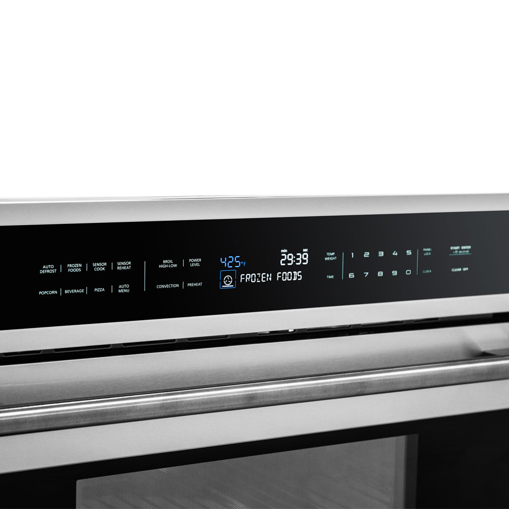 Forno Oliena 30-Inch Built-In 1.6 Cu. Ft. Compact Oven in Stainless Steel with Brass Trim - FMWDR3093-30