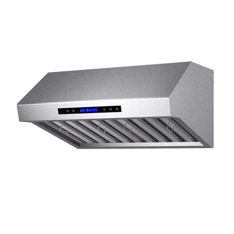 Forno Palazzo 30" Wall Mounted Range Hood Stainless Steel Heavy-Duty Baffle Filters & Remote Control - FRHWM5030-30