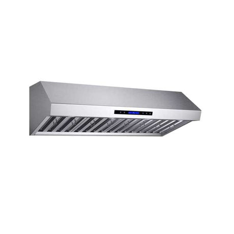 Forno Palazzo 48" Wall Mounted Range Hood Stainless Steel Heavy-Duty Baffle Filters & Remote Control - FRHWM5030-48