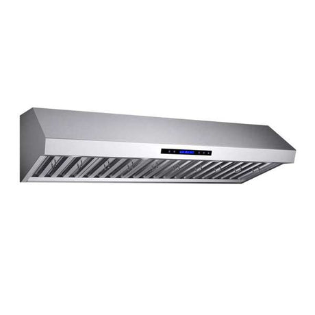 Forno Palazzo 60" Wall Mounted Range Hood Stainless Steel Heavy-Duty Baffle Filters & Remote Control - FRHWM5030-60