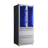 Forno Campania 32" Wine Cooler Stainless Steel, Dual Wine Zones, 2 Beverage Drawers, 17.7 cu.ft. - FWCDR6635-32S