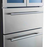 Forno Campania 32" Wine Cooler Stainless Steel, Dual Wine Zones, 2 Beverage Drawers, 17.7 cu.ft. - FWCDR6635-32S