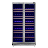 Forno Vernazza 40-Inch 25.07 Cu.Ft. Side-by-Side Dual Zone Wine Cooler - FWCDR6642-40S