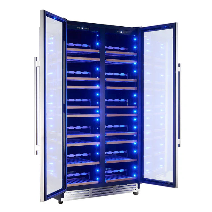 Forno Vernazza 40-Inch 25.07 Cu.Ft. Side-by-Side Dual Zone Wine Cooler - FWCDR6642-40S