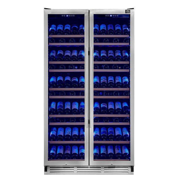 Forno Vernazza 40-Inch 25.07 Cu.Ft. Side-by-Side Dual Zone Wine Cooler - FWCDR6642-40S