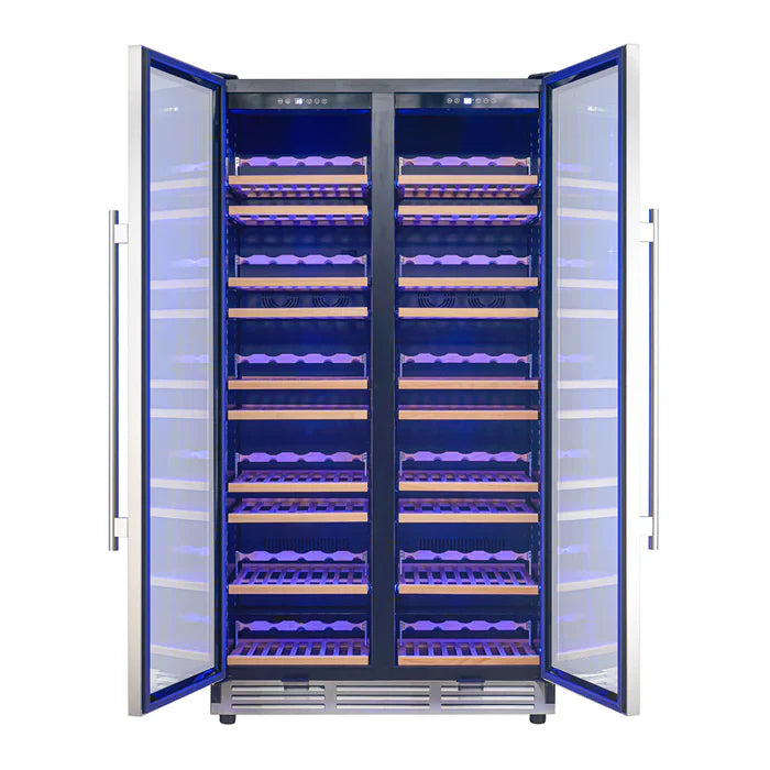 Forno Vernazza 40-Inch 25.07 Cu.Ft. Side-by-Side Dual Zone Wine Cooler - FWCDR6642-40S