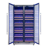 Forno Vernazza 40-Inch 25.07 Cu.Ft. Side-by-Side Dual Zone Wine Cooler - FWCDR6642-40S