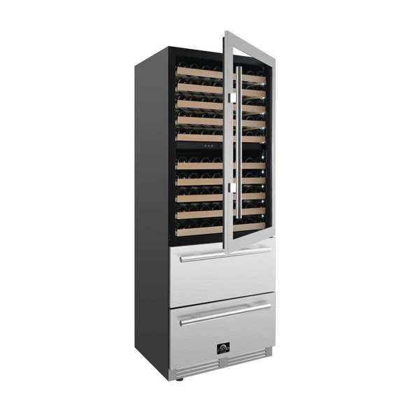 Forno Celano 30" Dual Zone Wine Cellar & Beverage Cooler, 21.3 cu.ft. - FWCDR6697-30S