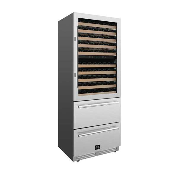 Forno Celano 30" Dual Zone Wine Cellar & Beverage Cooler, 21.3 cu.ft. - FWCDR6697-30S