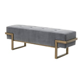 Essentials For Living District Fiona Upholstered Bench 4575.BGRY/BRA