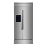 Forno Salerno 36" Built-in Stainless-Steel Refrigerator 20 cu. ft with Modern Decorative Grill - 40 "es Wide - FFRBI1844-40MG