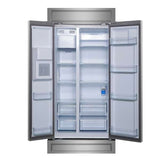 Forno Salerno 36" Built-in Stainless-Steel Refrigerator 20 cu. ft with Modern Decorative Grill - 40 "es Wide - FFRBI1844-40MG