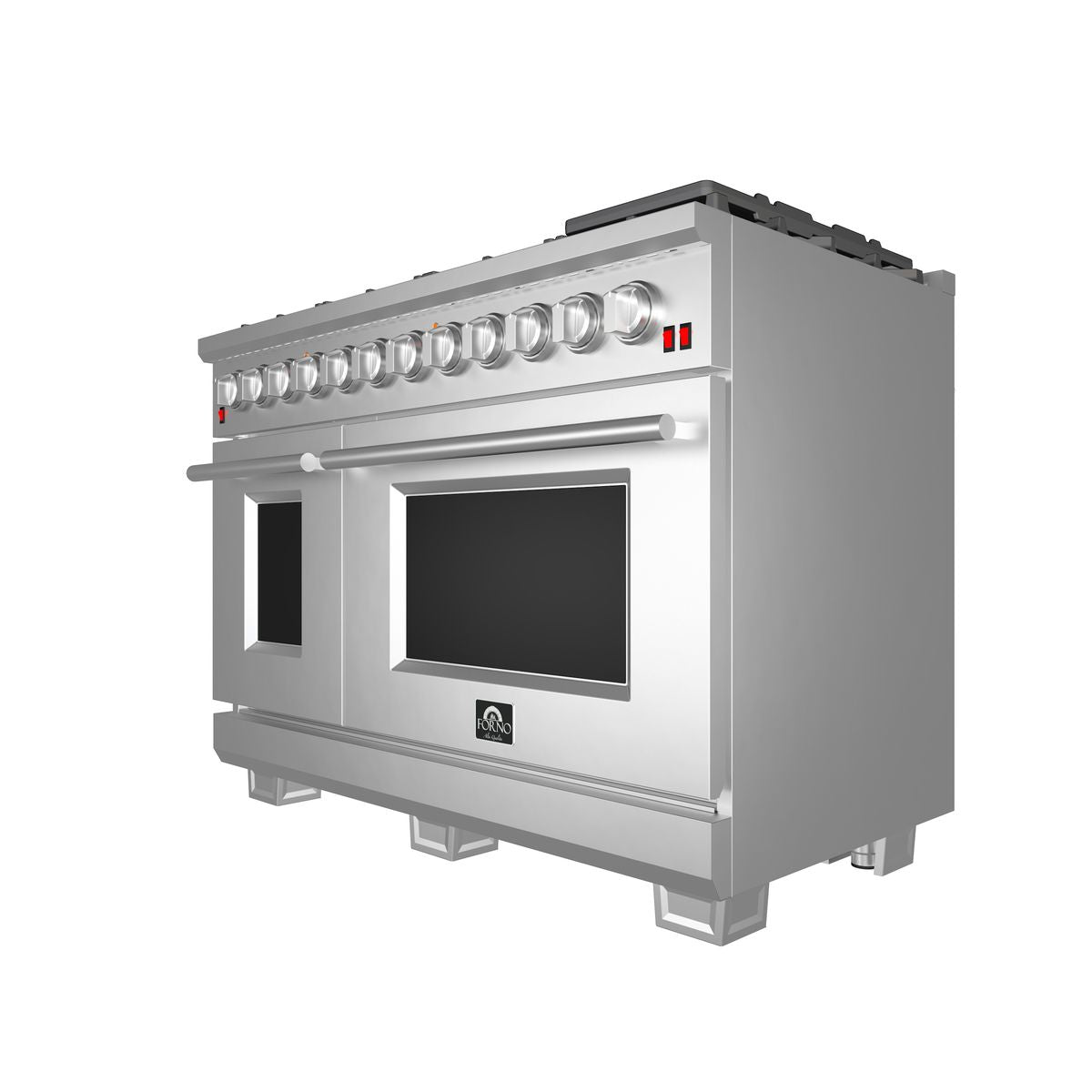 Forno 48" Capriasca Dual Fuel Range with 240v Electric Oven - 8 Burners, Griddle, and 160,000 BTUs - FFSGS6187-48