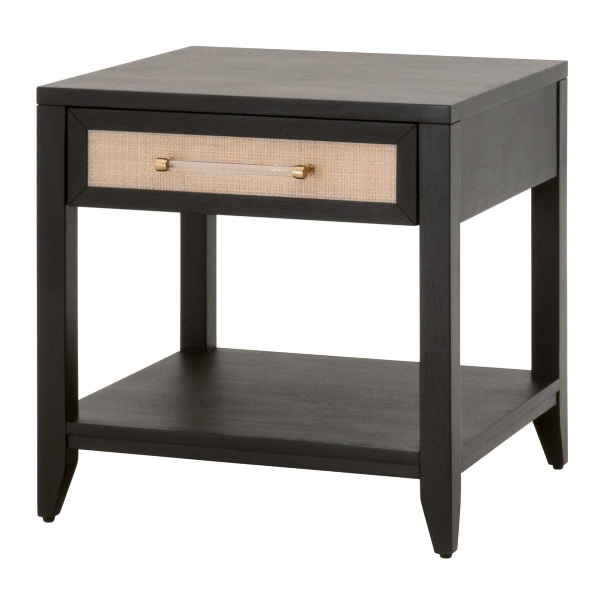 Essentials For Living Traditions Holland 1-Drawer Side Table 6144.B-BLK/NAT