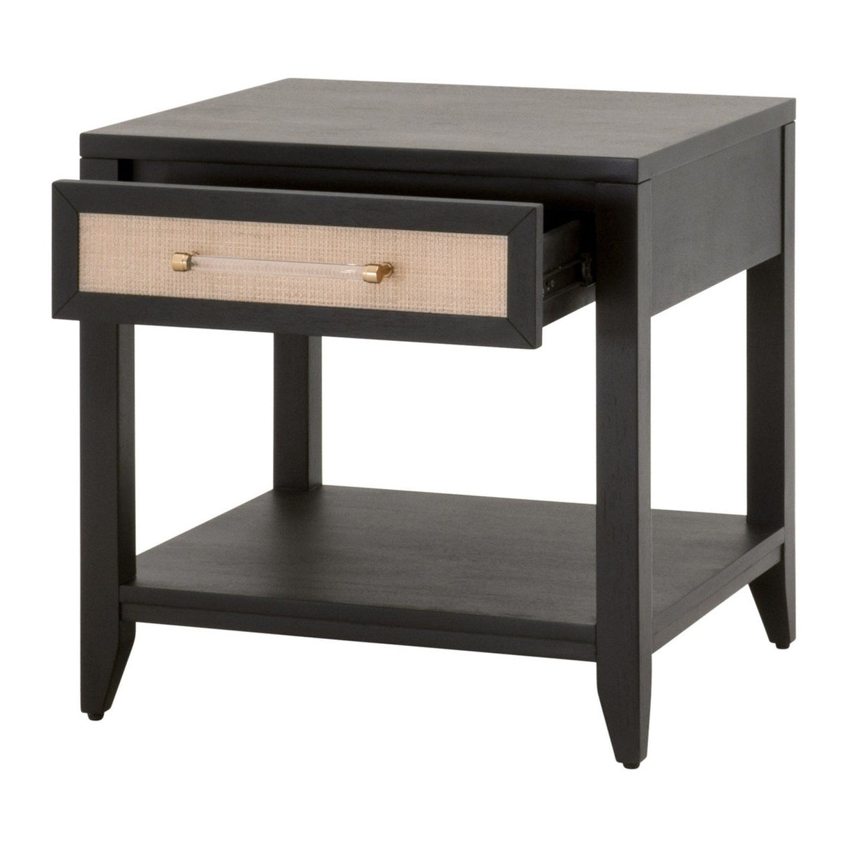 Essentials For Living Traditions Holland 1-Drawer Side Table 6144.B-BLK/NAT