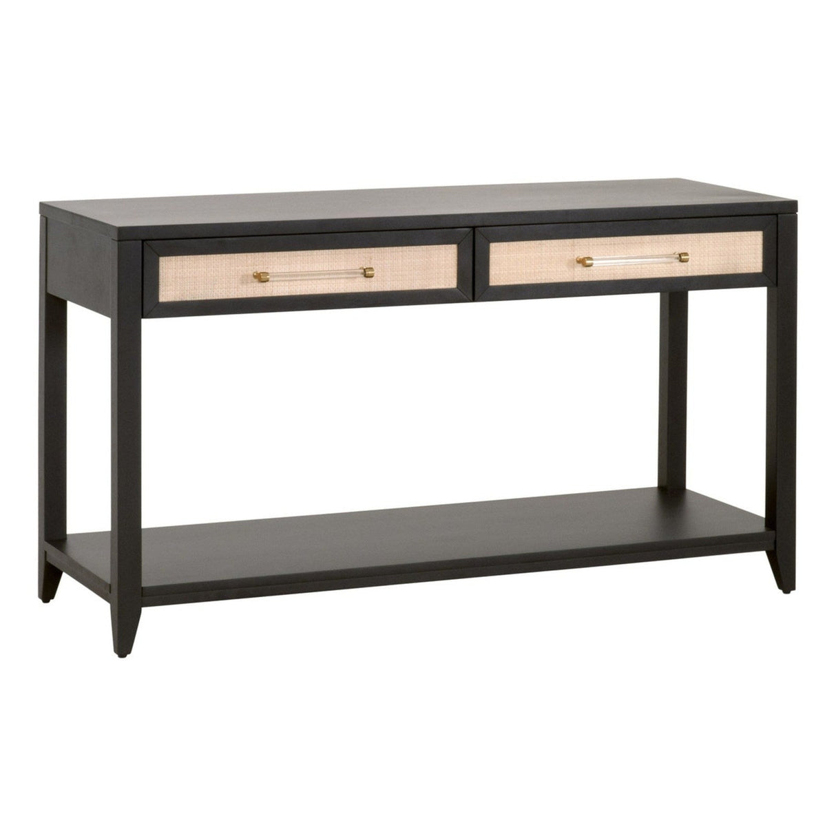 Essentials For Living Traditions Holland 2-Drawer Console Table 6145.B-BLK/NAT