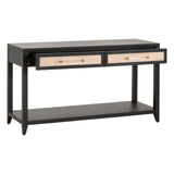 Essentials For Living Traditions Holland 2-Drawer Console Table 6145.B-BLK/NAT