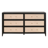 Essentials For Living Traditions Holland 6-Drawer Double Dresser 6148.B-BLK/NAT